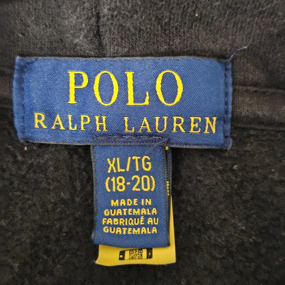 Polo Ralph Lauren Lunar NY Polo Bear Tiger Hoodie XL (18-20) Black Preppy Casual